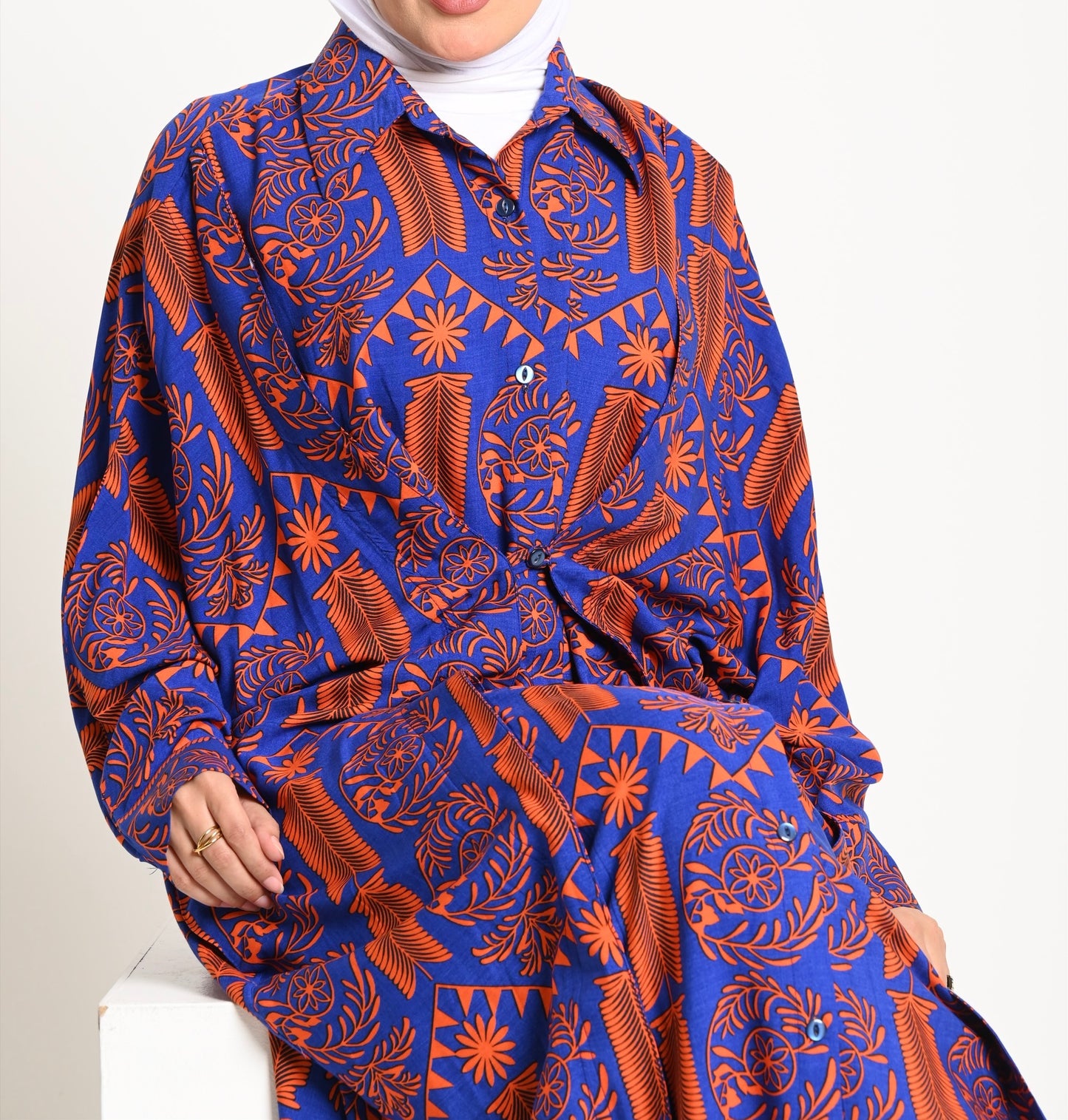 Navy and orange
