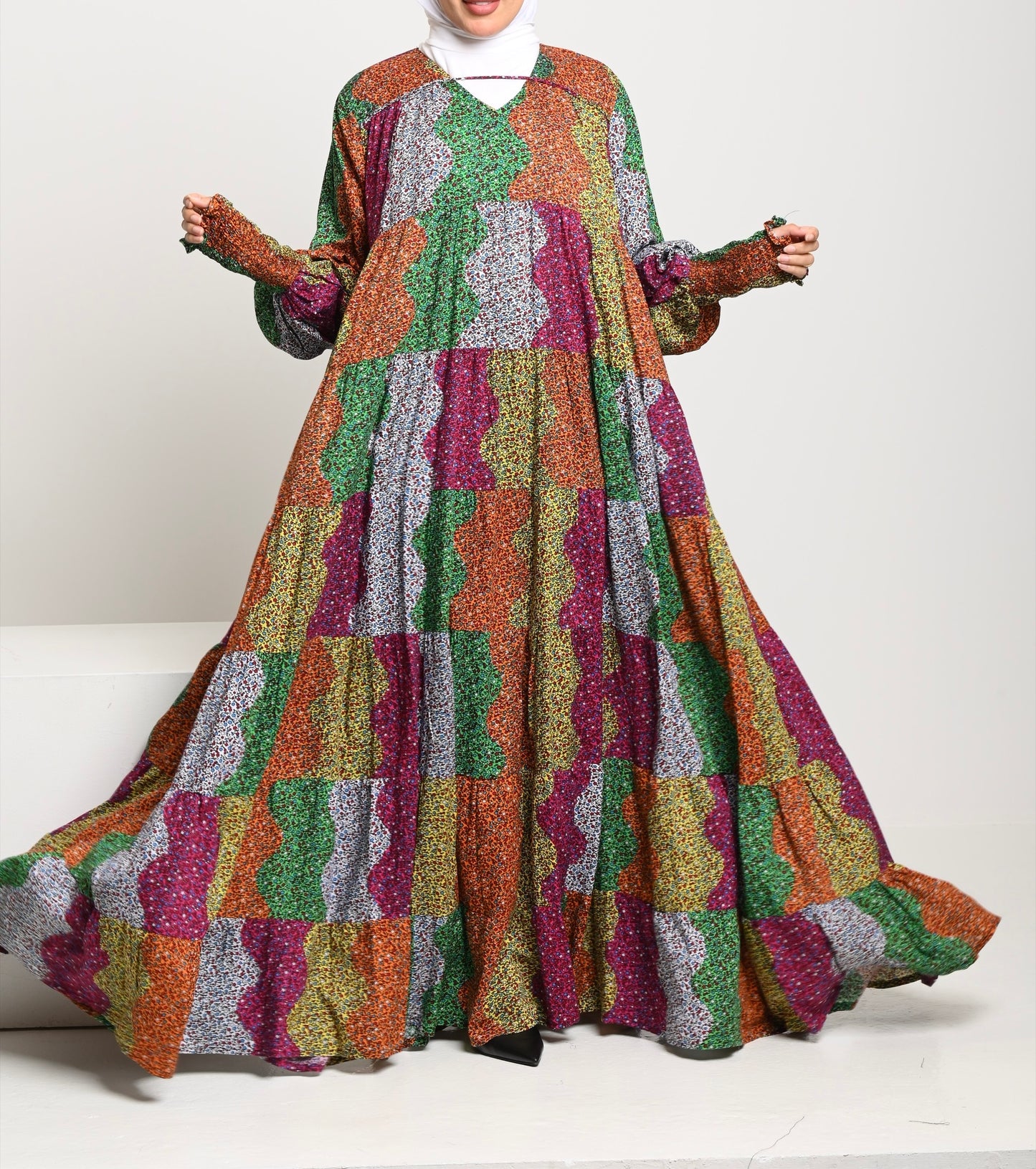 Multi color over sized dress