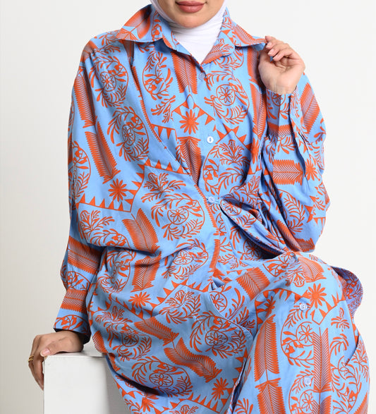 Blue and orange