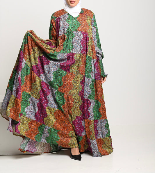 Multi color over sized dress