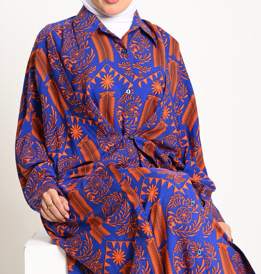 Navy and orange